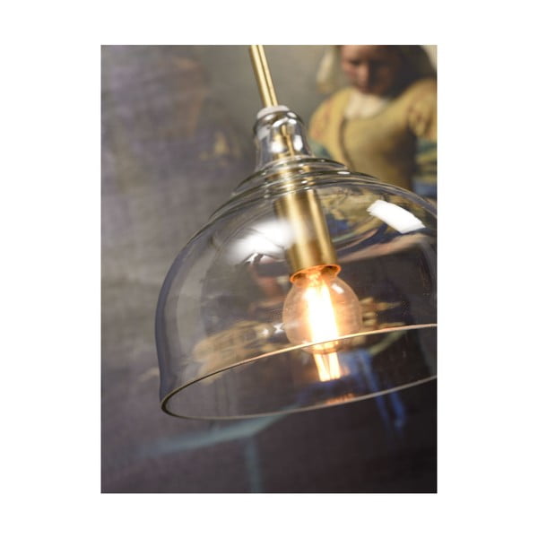 Aranyszínű függőlámpa üveg búrával ø 20 cm Brussels – it's about RoMi-image-1