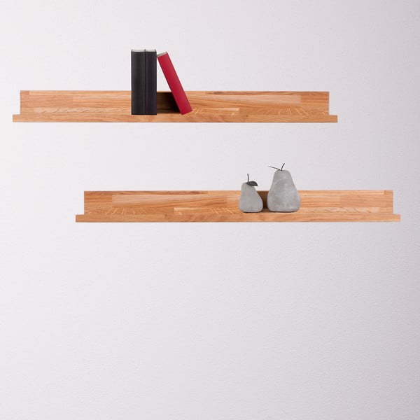 Natúr színű tölgyfa fali polc képekhez 80 cm Kalle – Interia Home & Living-image-1