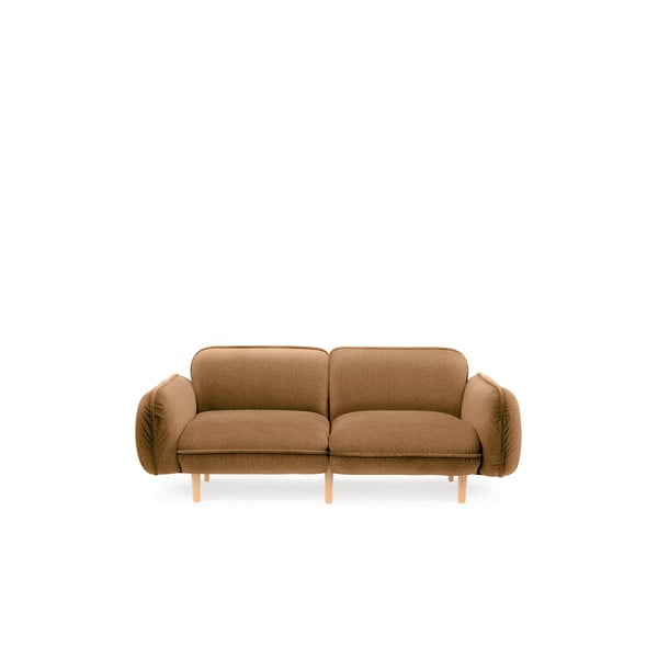 Mustársárga buklé kanapé 188 cm Bean – EMKO