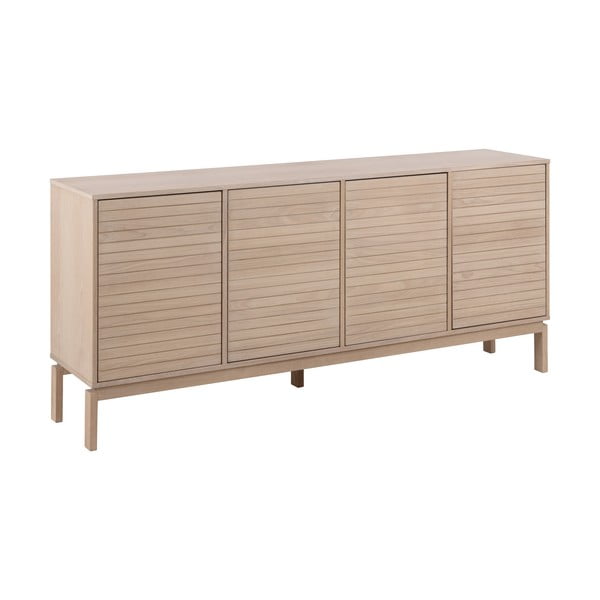 Natúr színű alacsony komód tölgyfa dekorral 180x80 cm Linley – Actona-image-2