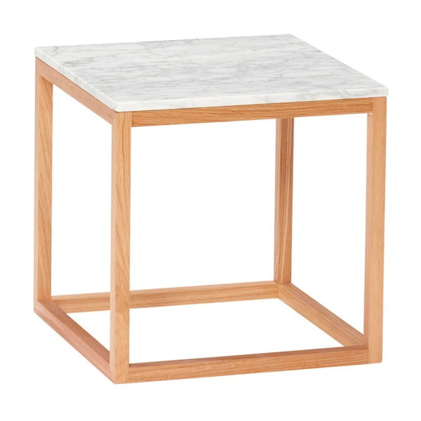 Gedda tölgyfa kisasztal fehér márvány asztallappal - Hübsch