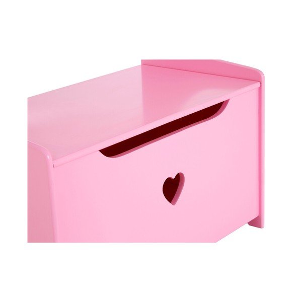 Rózsaszín gyerek szekrény ülőkével 60x62x34 cm Pink Heart – Premier Housewares-image-4