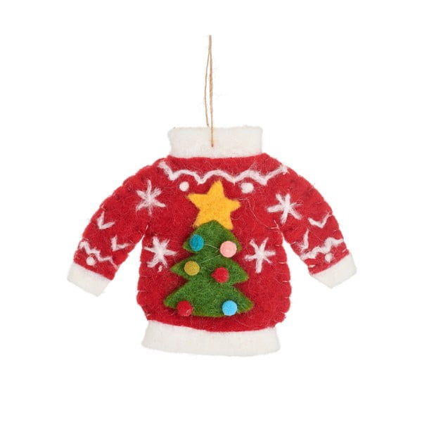 Textil karácsonyfadísz Christmas Jumper – Sass & Belle