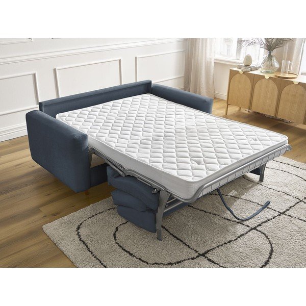 Sötétkék kinyitható kanapé mindennapos alvásra 200 cm Cocoone – Bobochic Paris-image-1