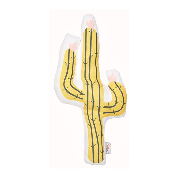 Pillow Toy Cactus sárga pamut keverék gyerekpárna, 41 x 21 cm - Mike & Co. NEW YORK