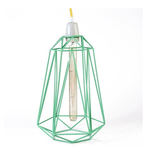 Diamond #3 lámpa zöld lámpaburával és sárga kábellel - Filament Style