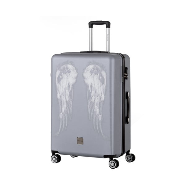 Wings szürke bőrönd, 107 l - Berenice