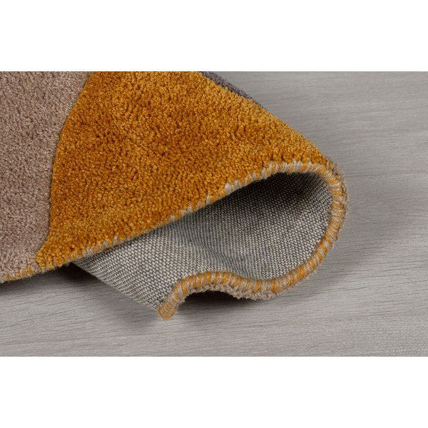 Splinter sárga szőnyeg ⌀ 135 cm - Flair Rugs-image-3