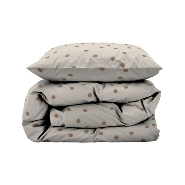 Barna egyszemélyes pamut-szatén ágyneműhuzat 140x200 cm Solaris – Södahl-image-2