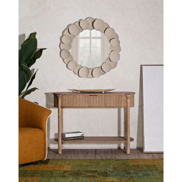 Natúr színű jegenyefenyő konzolasztal 40x110 cm Gothenburg – Mauro Ferretti-image-1