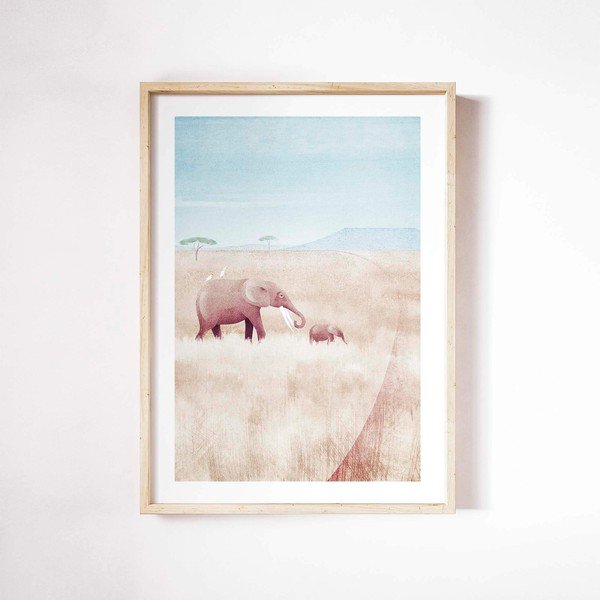 Poszter 30x40 cm Elephants - Travelposter-image-2