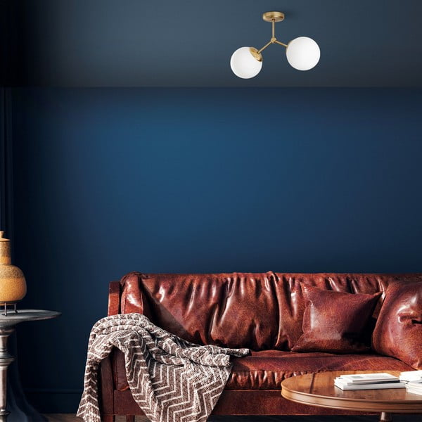 Fehér-sárgaréz színű mennyezeti lámpa üveg búrával 15x44 cm Damar – Opviq lights-image-4