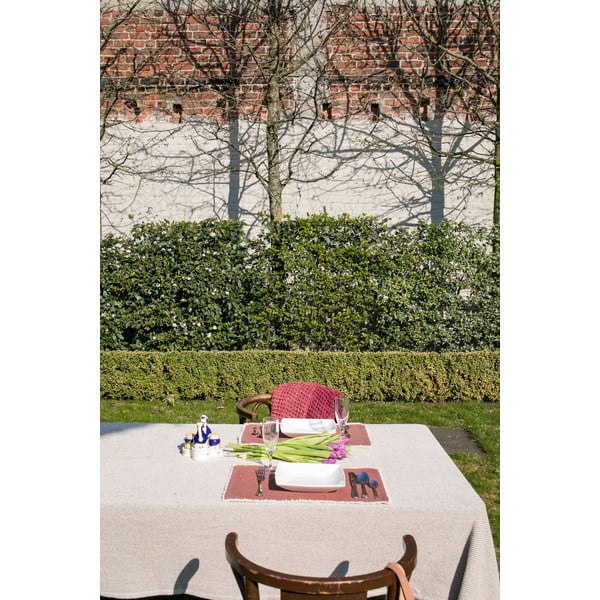 Bézs-fekete pamut terítő, 250 x 150 cm - Tiseco Home Studio-image-3