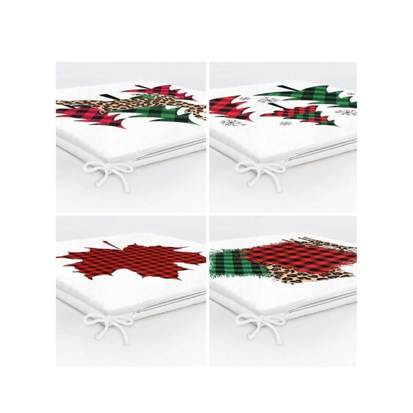 Székpárna szett karácsonyi mintával 4 db-os  40x40 cm Tartan – Mila Home-image-2