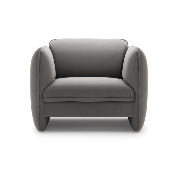 Sötétszürke bársony fotel Georgia – Micadoni -image-2