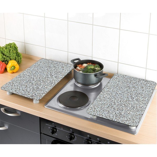 Edzett üveg tűzhely fedőlap szett 2 db-os 30x52 cm Granite  – Wenko-image-2