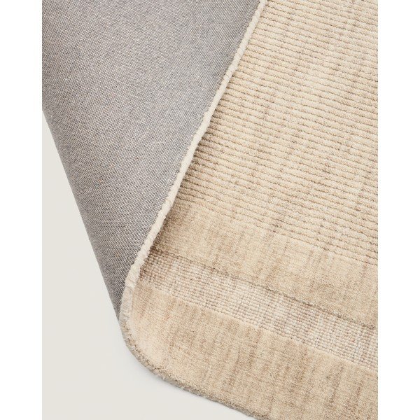 Krémszínű kézi szövésű gyapjú szőnyeg 200x300 cm Dalena – Kave Home-image-4