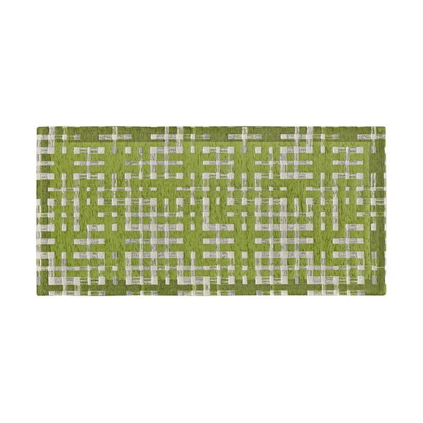 Zöld mosható futószőnyeg 55x240 cm Dama Verde – Floorita