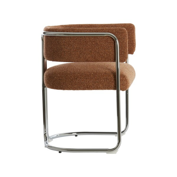 Világosbarna kárpitozott karfás étkezőfotel Adante – Light & Living-image-4