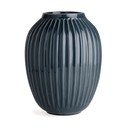 Hammershoi antracitszürke agyagkerámia váza, magasság 25 cm - Kähler Design