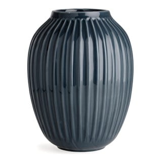 Hammershoi antracitszürke agyagkerámia váza, magasság 25 cm - Kähler Design