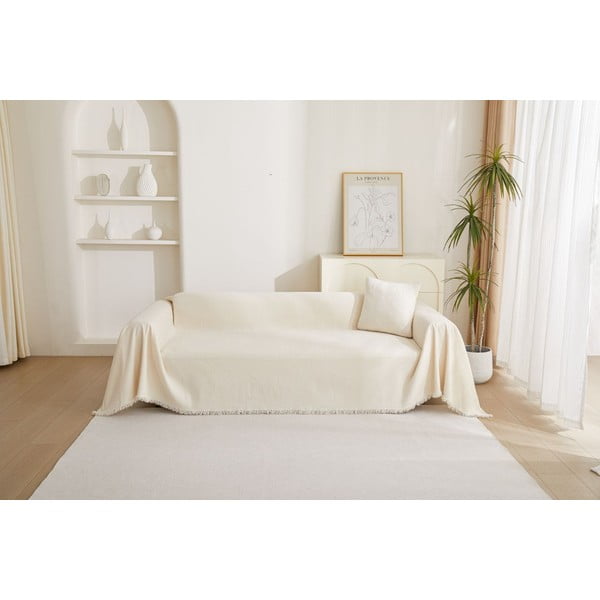 Krémszínű háromszemélyes kanapé huzat Talo – Filumi-image-2