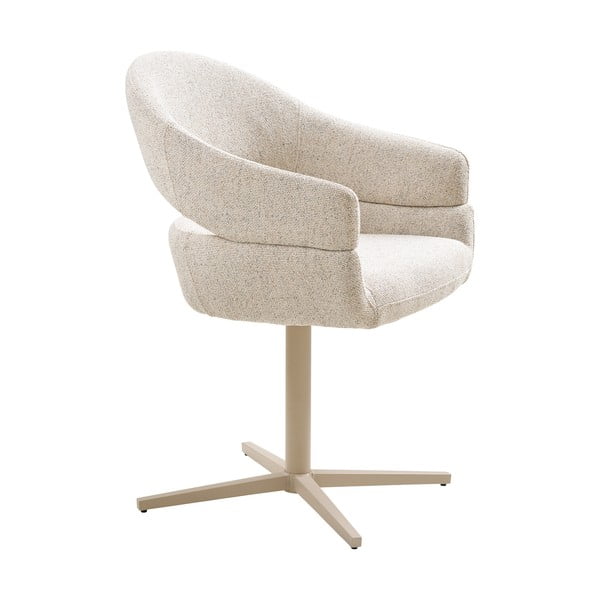 Krémszínű kárpitozott karfás étkezőfotel szett 2 db-os Dover – House Nordic-image-2