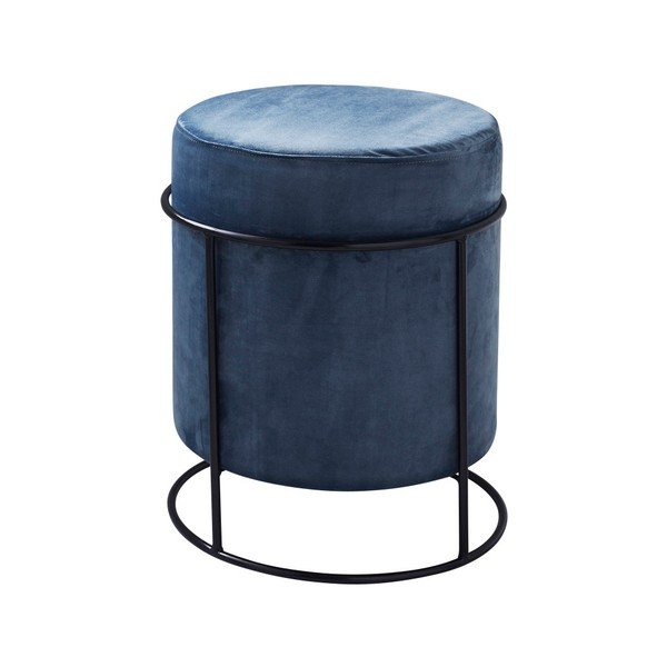 Stack kék kárpitozott puff, ⌀ 37 cm - Native