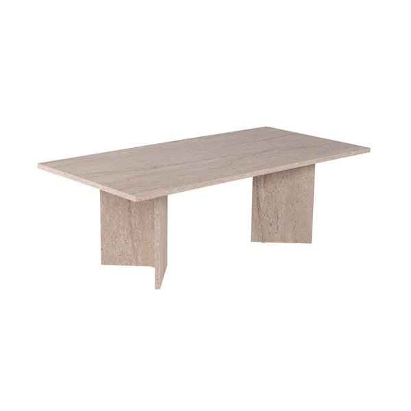 Bézs mérsékelten fényes dohányzóasztal 60x119 cm Sabin – Kalune Design