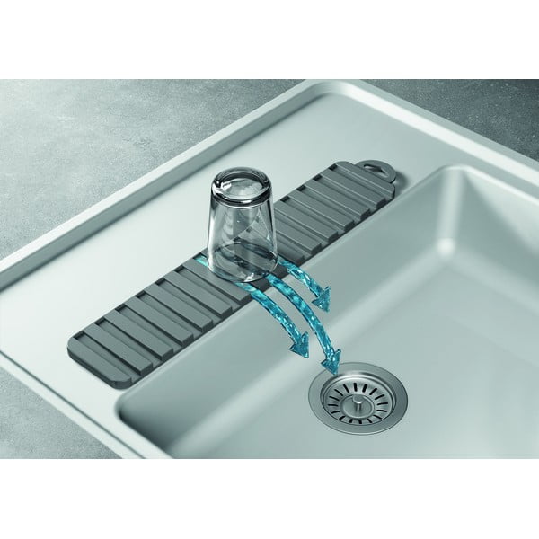 Szürke műanyag edénycsepegtető alátét 42x8 cm Gravity – Metaltex-image-3