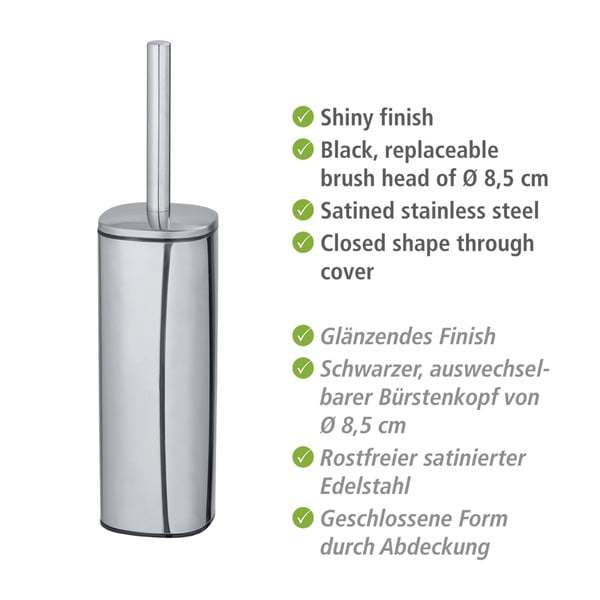 Alassia ezüstszínű wc-kefe - Wenko-image-2