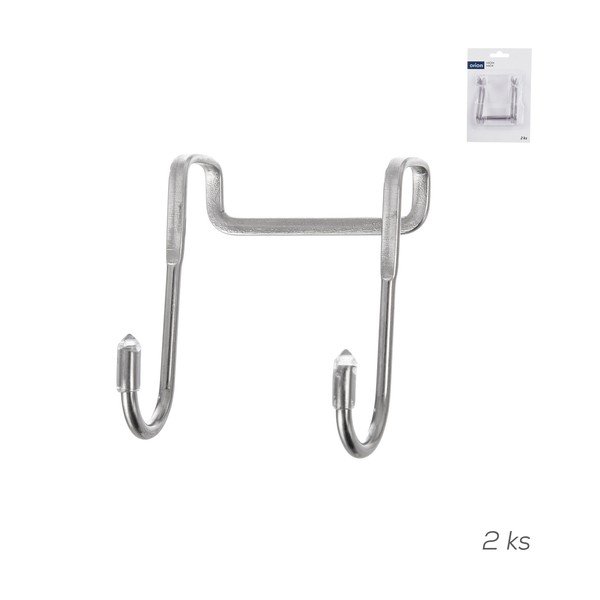 Ezüstszínű függő rozsdamentes acél akasztó szett 2 db-os – Orion-image-4