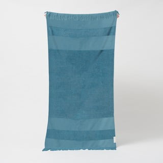 Stripe kék pamut strandtörülköző , 175 x 90 cm - Sunnylife