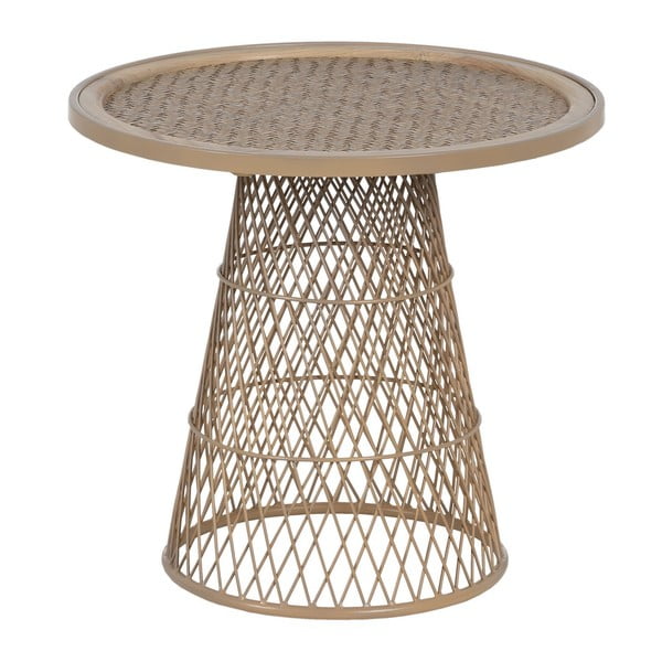 Rattan kerek tárolóasztal ø 55 cm – Ixia