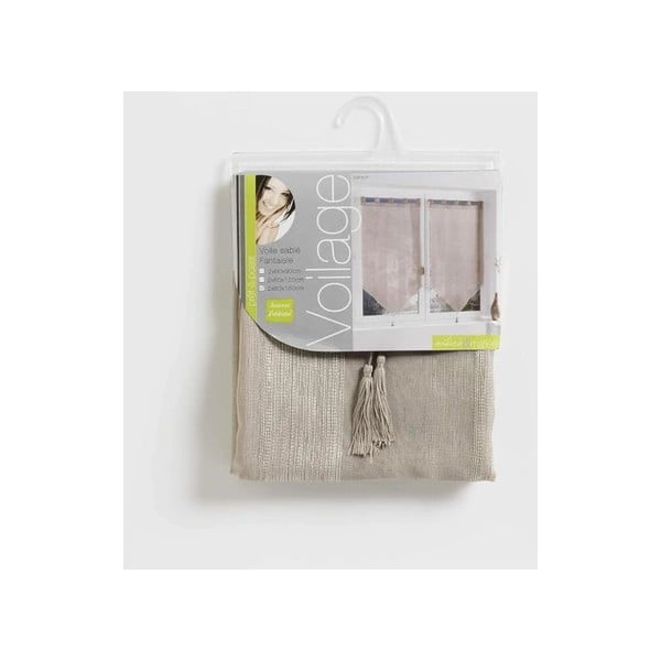Bézs átlátszó függöny szett 2 db-os 60x160 cm Salina – douceur d'intérieur-image-1