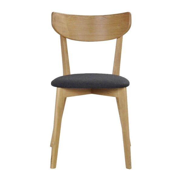 Ami barna tölgyfa étkezőszék sötétszürke ülőrésszel - Rowico-image-1