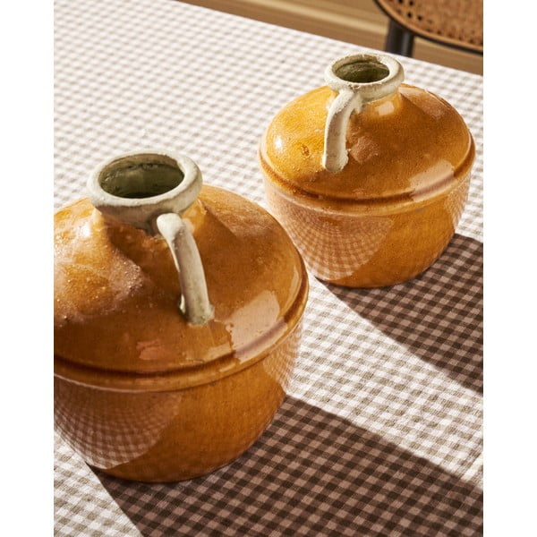 Barna kerámia váza Tamariu – Kave Home-image-2