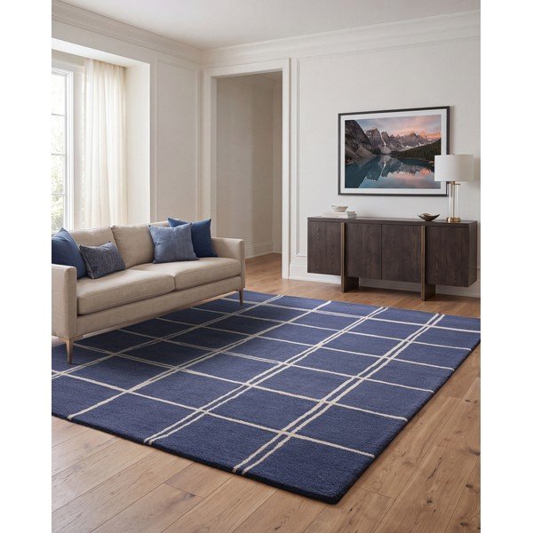 Kék kézi szövésű gyapjú szőnyeg 160x230 cm – Asiatic Carpets-image-1