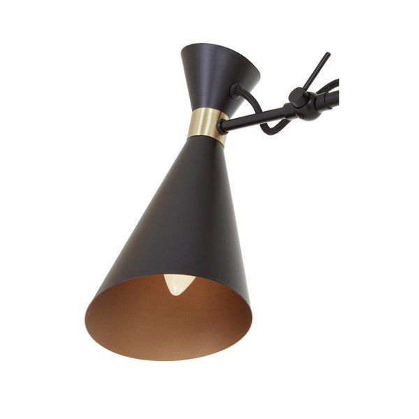 Fekete-aranyszínű fém függőlámpa fém búrával Linox – Premier Housewares-image-4