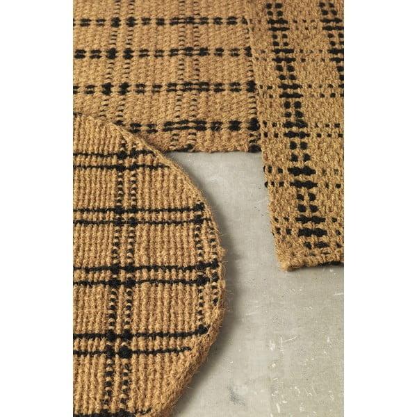 Fekete-natúr színű kerek szőnyeg ø 120 cm – Geese-image-1