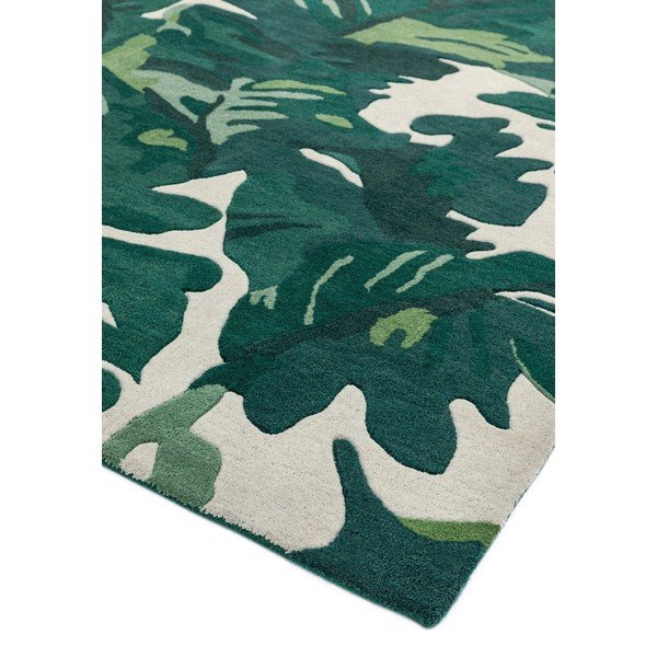 Sötétzöld kézi szövésű gyapjú szőnyeg 200x300 cm Matrix – Asiatic Carpets-image-3