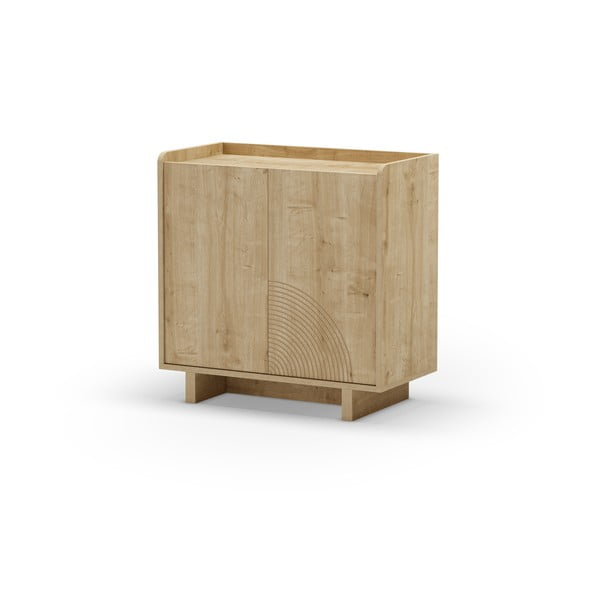 Natúr színű szekrény tölgyfa dekorral 80x80x40 cm Daira – Marckeric-image-3