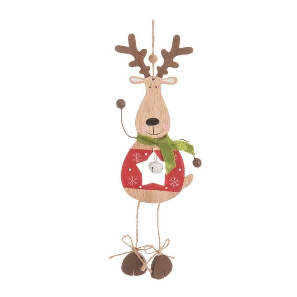 Christmas Reindeer felakasztható dekoráció fából - Unimasa