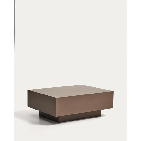 Beton kerti dohányzóasztal 60x80 cm Rustella – Kave Home-image-4