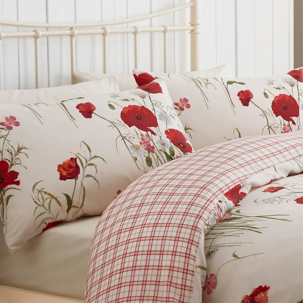 Wild Poppies ágyneműhuzat, 200 x 200 cm - Catherine Lansfield-image-1