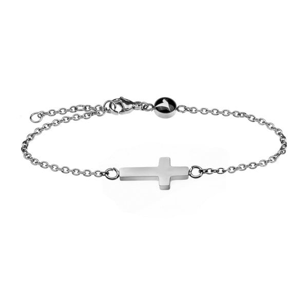 Cross női ezüstszínű rozsdamentes acél karkötő - Emily Westwood