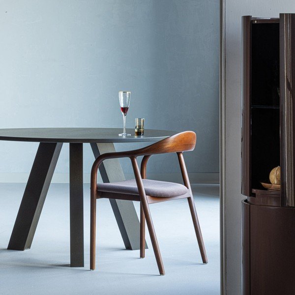 Tölgyfa kerek étkezőasztal ø 129 cm Rhonda – WOOOD-image-1