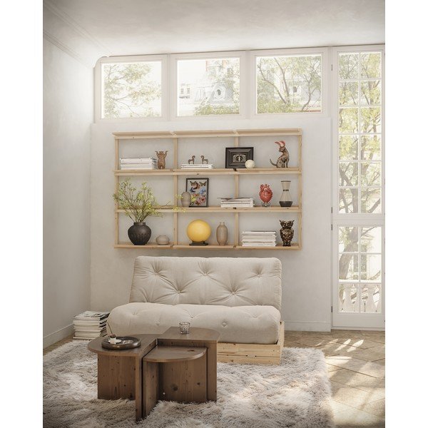 Krémszínű kinyitható kanapé 145 cm Flip – Karup Design-image-1