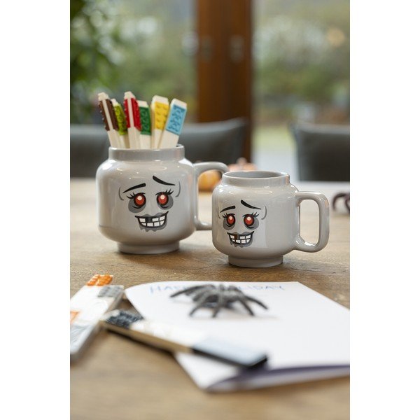 Szürke kerámia gyerek bögre lattéhoz 255 ml Zombie – LEGO®-image-2