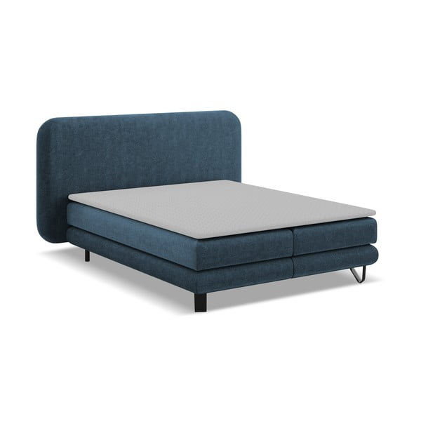 Kék boxspring ágy 140x200 cm Ilima – Makamii